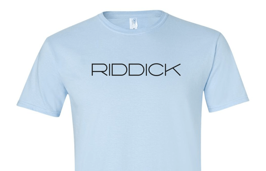 RIDDICK TEES - Riddick Shoes T-Shirt Riddick Shoes Small Light Blue