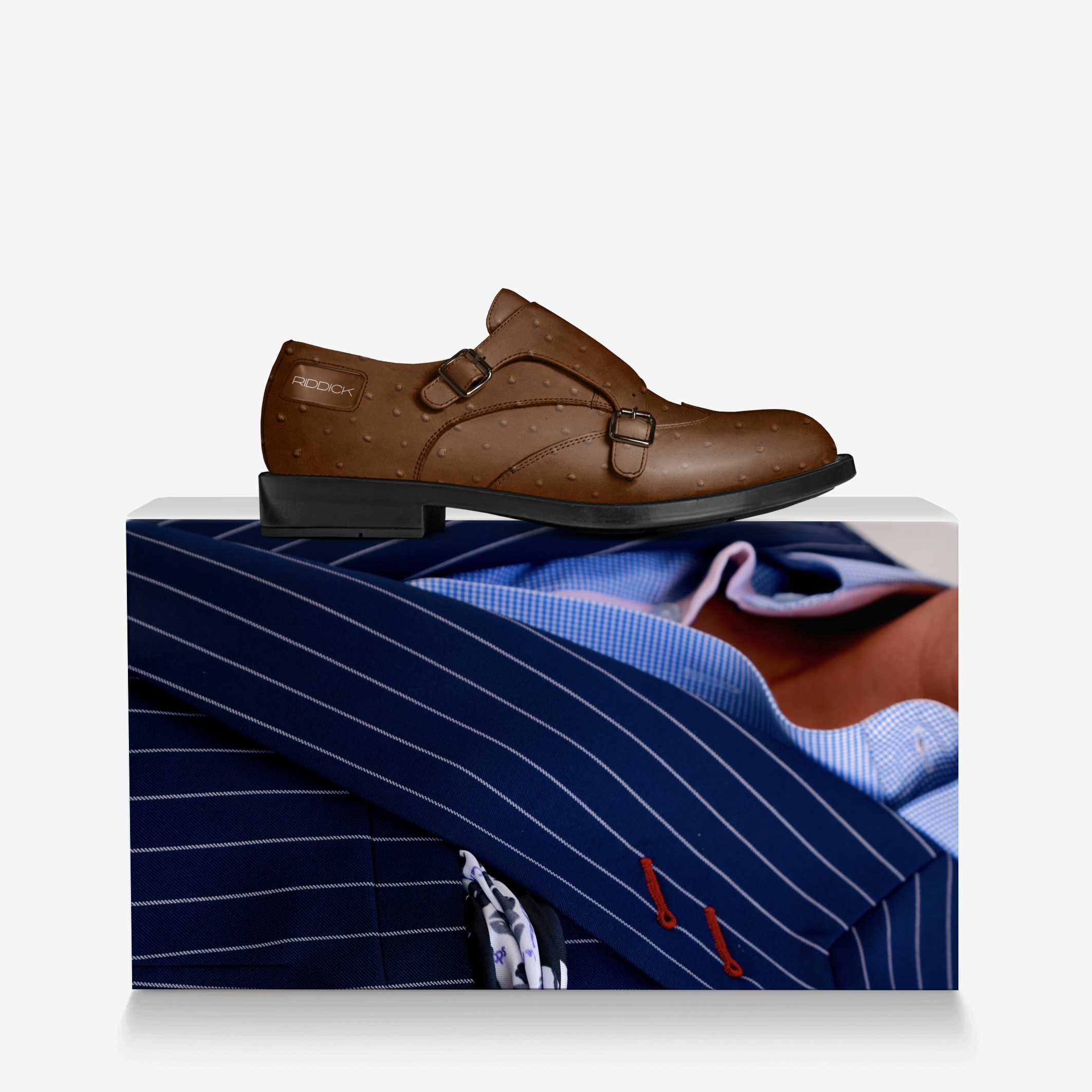 EXEC, STRAPPED (IN SADDLE BROWN) - Riddick Shoes Shoe Riddick Shoes   