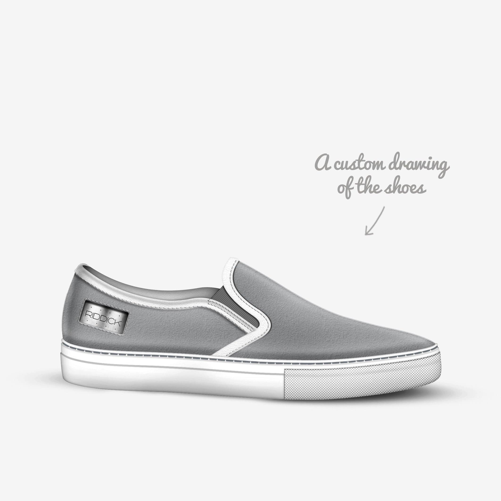 SLIP-ON, GREY PETALS [UNISEX] - Riddick Shoes Shoe Riddick Shoes   