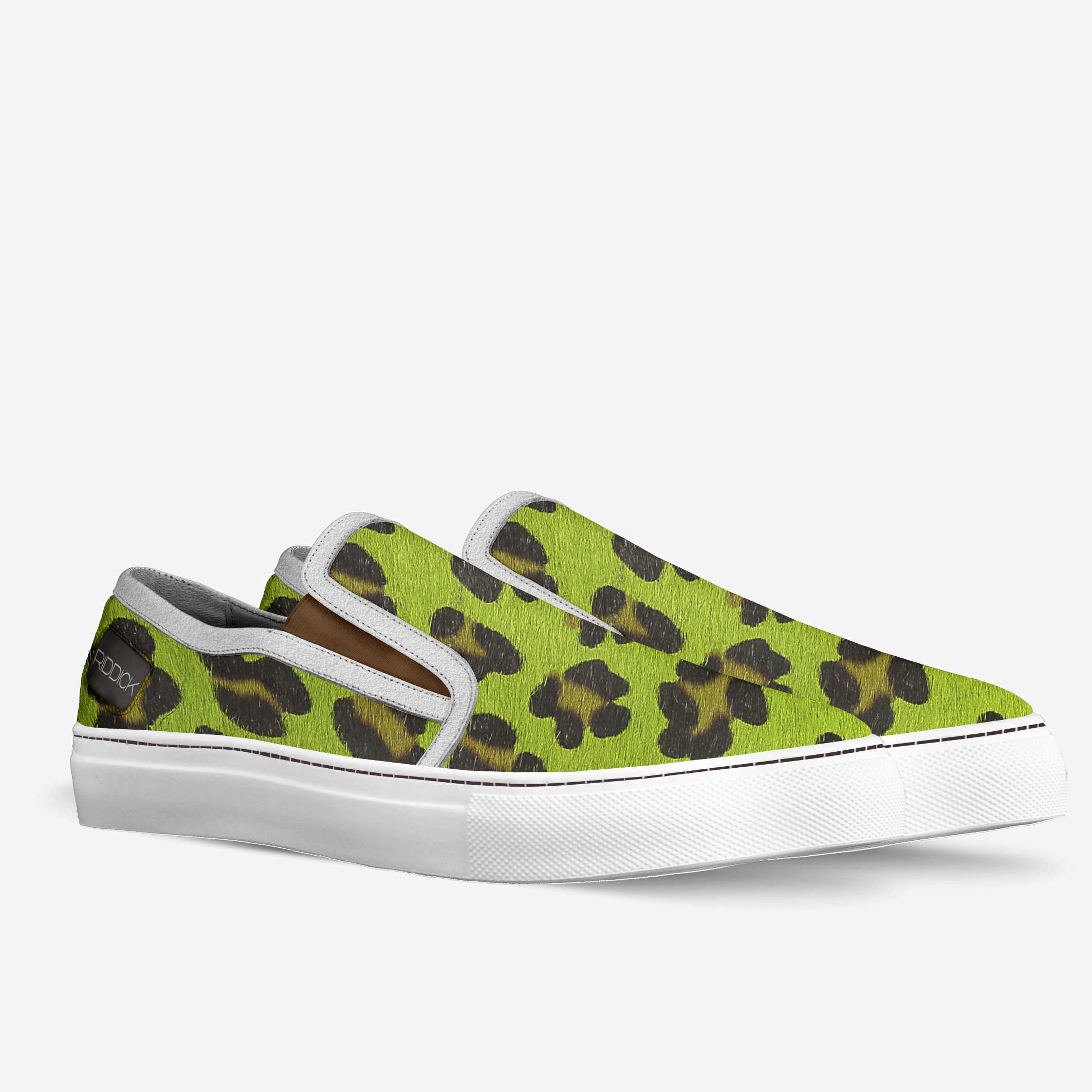 SLIP-ON, LIME JAGUAR [UNISEX] - Riddick Shoes Shoe Riddick Shoes   