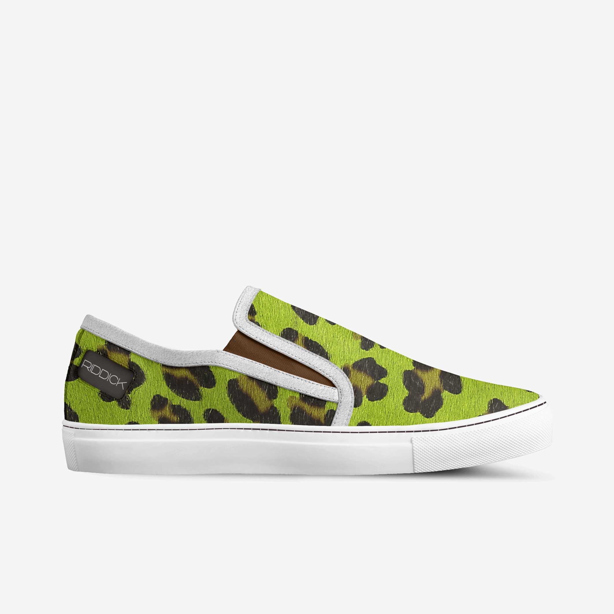 SLIP-ON, LIME JAGUAR [UNISEX] - Riddick Shoes Shoe Riddick Shoes   