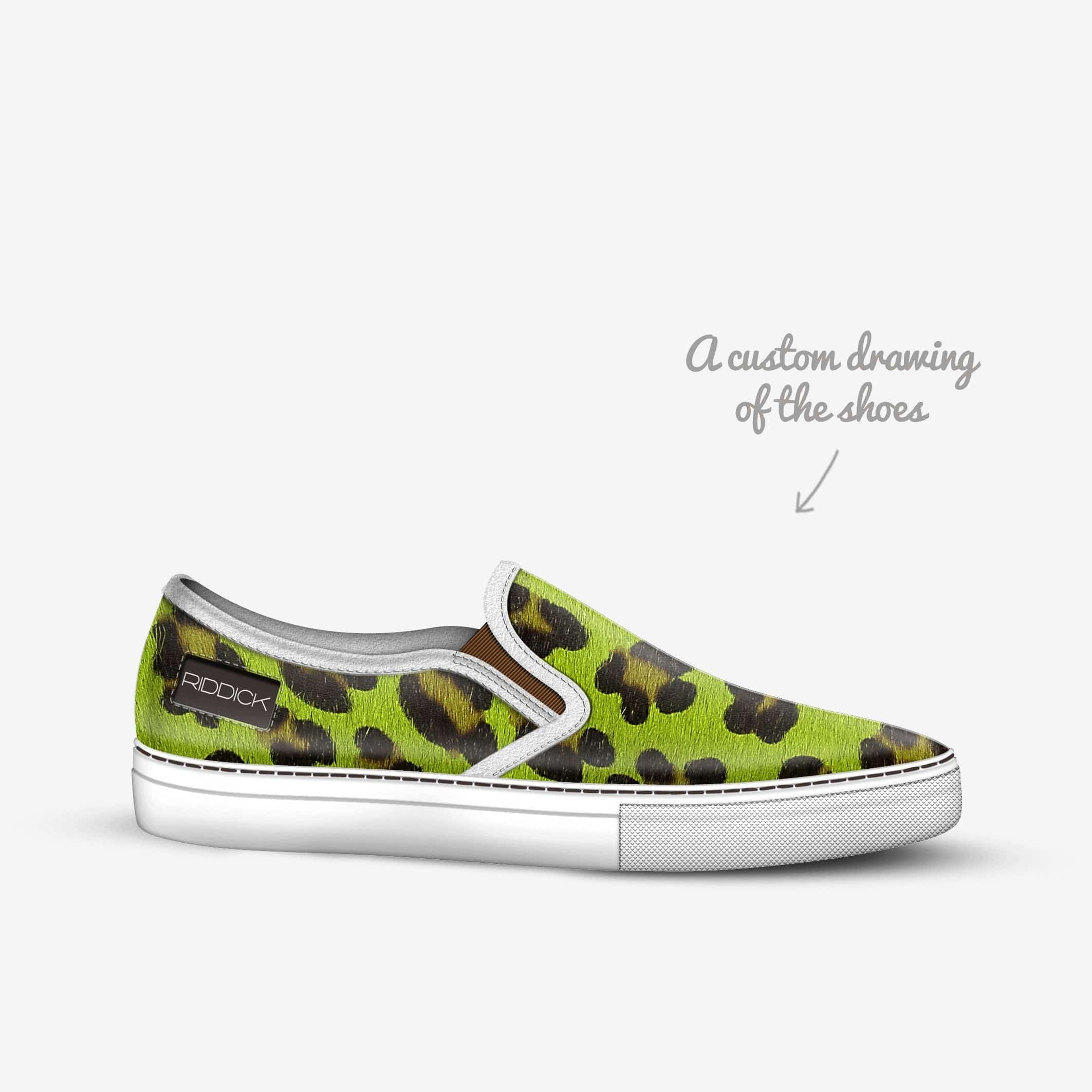 SLIP-ON, LIME JAGUAR [UNISEX] - Riddick Shoes Shoe Riddick Shoes   