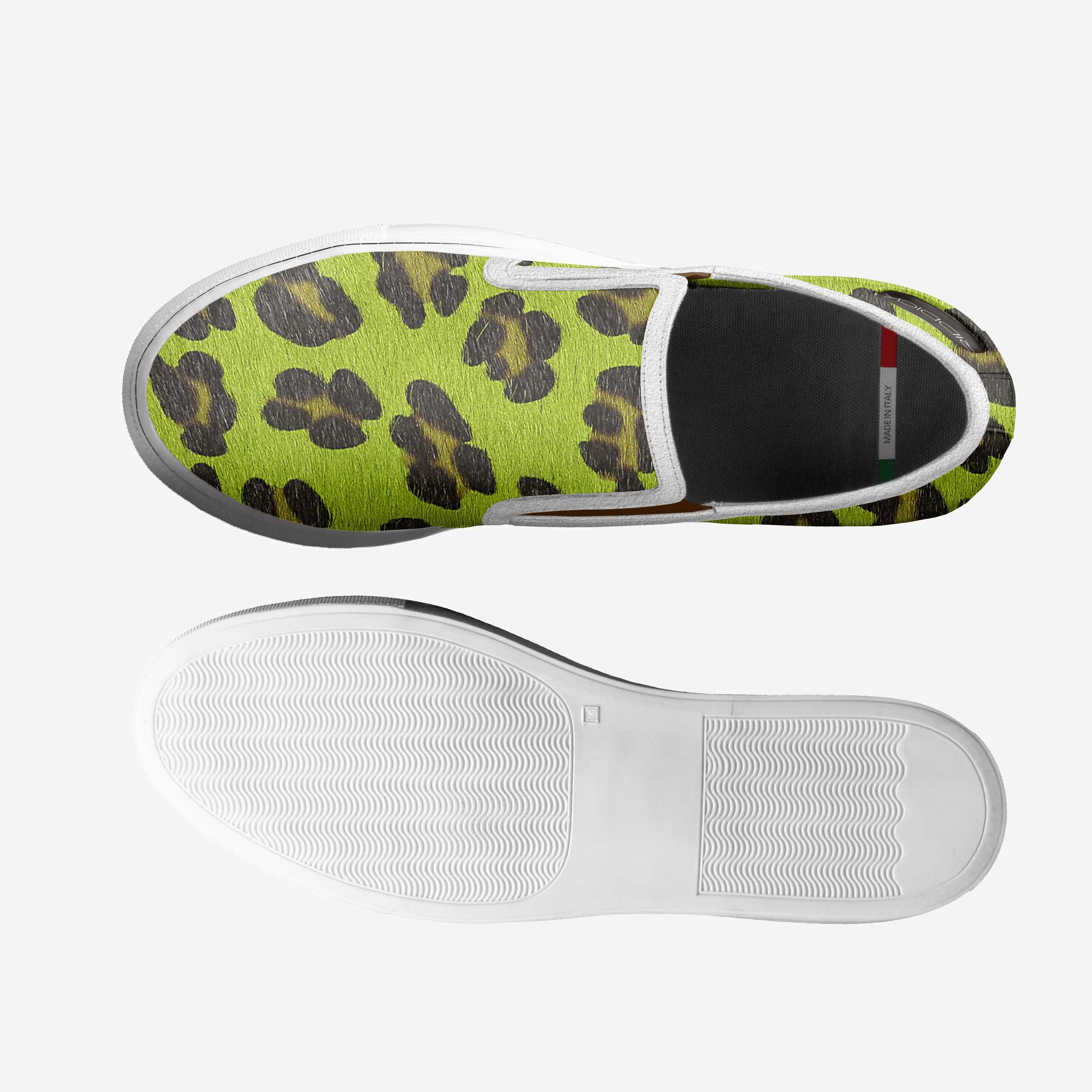 SLIP-ON, LIME JAGUAR [UNISEX] - Riddick Shoes Shoe Riddick Shoes   