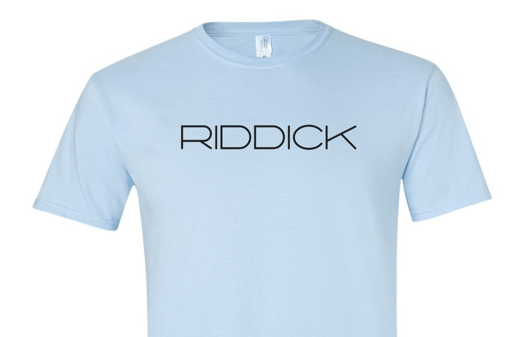 RIDDICK TEES - Riddick Shoes T-Shirt Riddick Shoes Small Light Blue 